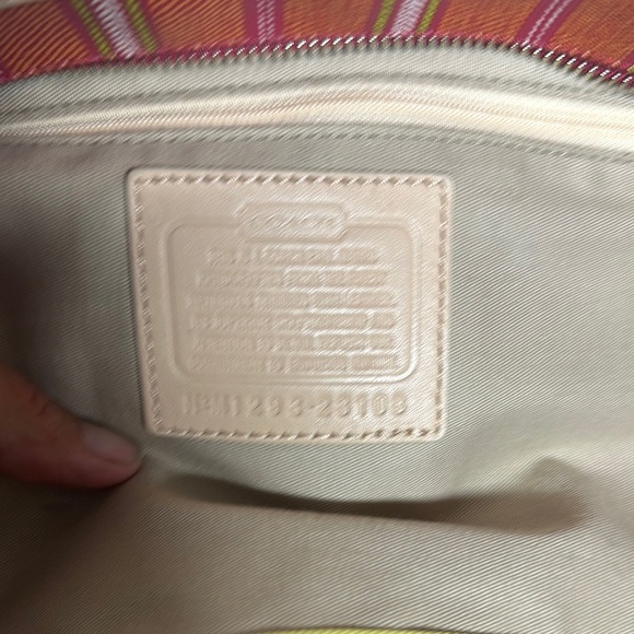 Coach Legacy Red and Cream Striped Tote - Picture 12 of 16